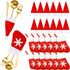 40 Pcs Christmas Silverware Holders 20 Santa Hats Pocket Tableware Holder 20 Christmas Socks Flatware Non Woven Fabrics Knife Fork Bags Cutlery Or...