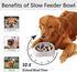 MateeyLife Slow Feeder Dog Bowls, Anti-Choking Puzzle Dog Food Bowls, Non Slip Interactive Dog Feeding Bowls Slow Down Eating, Bloat Stop Maze Dog...