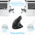 Bluetooth mouse,Type-c and USB 2.4G Wireless Vertical Mouse Rechargeable Ergonomic mouse, 800/1200 /1600 DPI, 5 Buttons for Laptop, Desktop, PC, M...