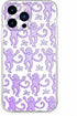 Phone Case Purple Roller Monkey Compatible with iPhone 13 Case Accessories Rabbit Print Shock Scratch 3D Waterproof Transparent...