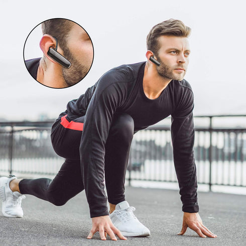 New bee Bluetooth Earpiece with Mic V5.1 Wireless Handsfree Headset 12H Talktime Driving Headset Compatible with iPhone Android Samsung Laptop Dri...