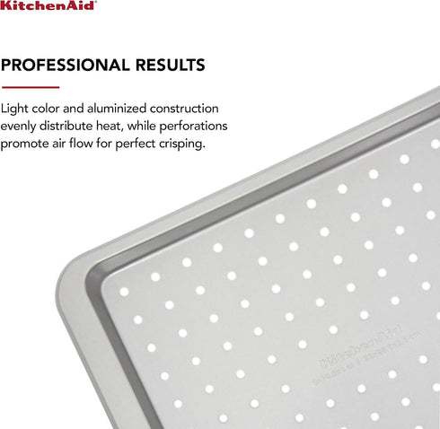 KitchenAid Countertop Oven Crisper Pan, 12.3 x 10 Inch, Silver...