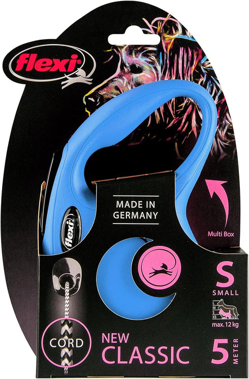 Flexi New Classic Retractable Lead Cord, Small, Blue, Multi...