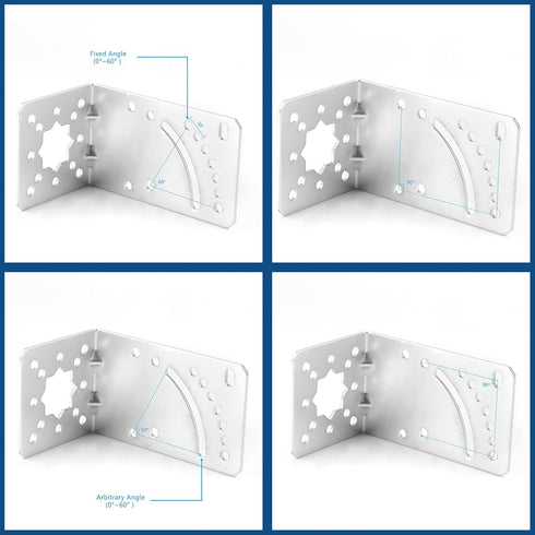Pole Mount Bracket L Mounting Bracket to Wall Hardware Accessories for LPDA yagi Outdoor Antenna with U-Bolt, Mounting Screws, Signal Booster Mast...