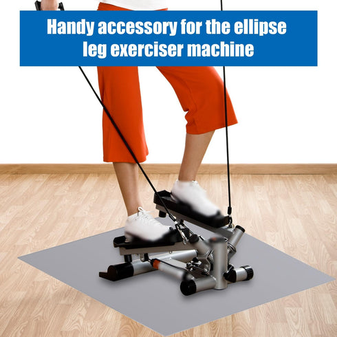Under Desk Ellipse Anti-Slip Silicone Mat, 23.62x21.65in Ellipse Leg Exerciser Machine Anti-Slip Workout Mat for Under Desk Ellipticals Treadmill ...