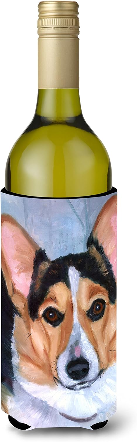 Caroline's Treasures 7369LITERK Pembroke Corgi Seriously Wine Bottle Hugger Bottle Cooler Sleeve Hugger Machine Washable Collapsible Insulator Bev...