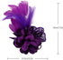 Women's Fascinator Feather Flower Pin Brooch Corsage Bridal Hairband Derby Hat Cocktail Party Wedding (A1 Purple)...