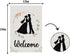 Marriage Welcome Linen Garden Flag-Welcome To Our Wedding Courtyard Lawn Rural Decor-Wedding Theme Party Decoration-Bride and Groom Anniversary Ho...