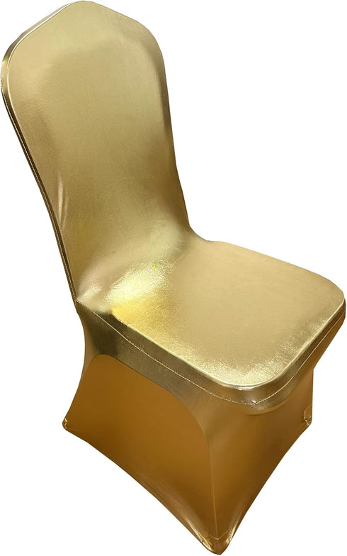 Stretch Chair Cover Chair Slipcover Chair Decoration for Wedding Banquet Party (Shiny Gold)...