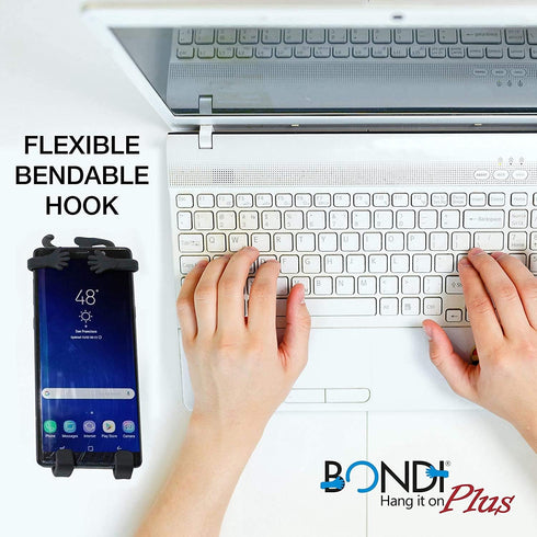 Bondi Plus Flex Phone Holder and Stand - Adjustable Flexible Silicone Case Hanging Mount for Car Bike and Desk up to 6.75" Large Cell Phones - iPh...