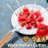 Watermelon Slicer Cuts Watermelons into Cubes, Stainless Steel Melon Cutter with Wooden Handle, Watermelon Cutting Tool Fruit Cutter with 5 Fruit ...