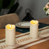 Amagic Outdoor Waterproof Flameless Candles, Flickering LED Candles, Battery Operated Candles with Remote and Timers, Ivory Plastic, 3” x 6” Set o...