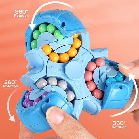 Rotating Magic Bean Cube Spinner,2 in 1 Funny Beads Puzzle Educational Toys,Fidget Hand Sensory Toy,Ideal Party FavorOffice Desk Toys...