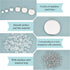 UNICRAFTALE About 60pcs Stainless Steel Bezel Trays Flat Round Pendant Trays Bezel with Glass Cabochon Pendant Trays Kit with Jump Rings for DIY J...