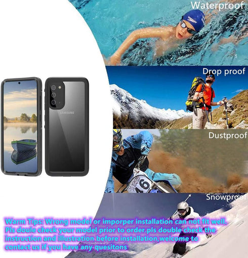 Compatible with S20 Waterproof Case, IP68 Underwater Dirtproof Shockproof Built in Screen Protector Full Body Protective Cover for Samsung Galaxy ...