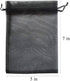 50 Pcs Per Pack 5x7 Gifts Wrap Bags Black, Organza Sheer Fabric, Drawstring Transparent Mesh Bags for Baby Shower Favor,Anniversary,Dried Lavender...