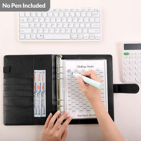 Soqool 100-Days Money Saving Budget Binder with Cash Envelopes, Savings Challenges Book Children Money Bank with Envelopes Money Saving Organizer ...