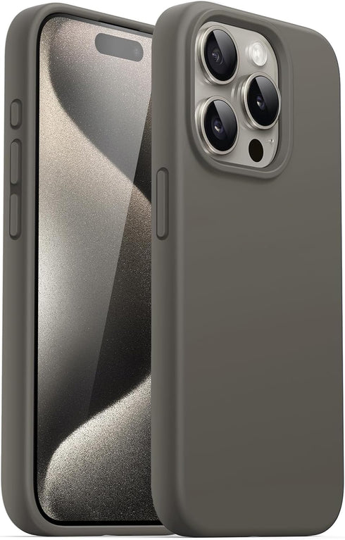 JETech Silicone Case for iPhone 15 Pro 6.1-Inch, Silky-Soft Touch Full-Body Protective Phone Case, Shockproof Cover (Clay)...