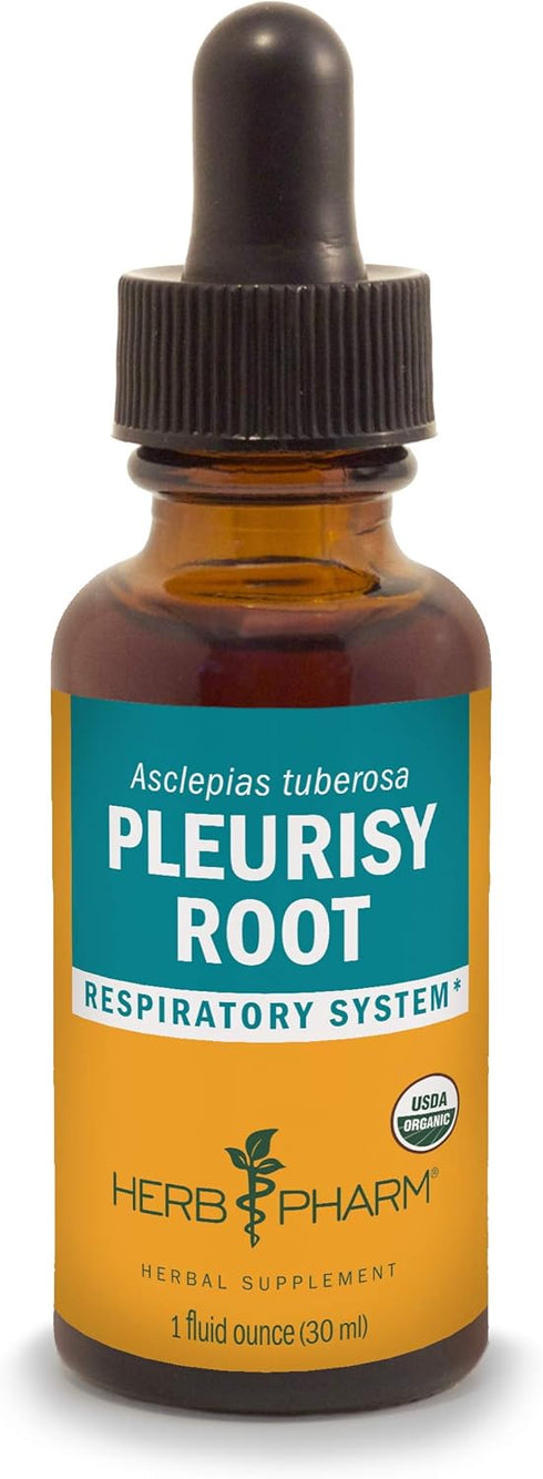 Herb Pharm Certified Organic Pleurisy Root Liquid Extract for Respiratory System Support 1 Fl Oz...