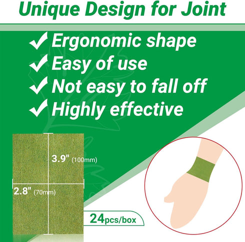 Pain Patches, 24 Count Fast Acting Heat Patches, 8 Hour Deep Soothing for Joint Soreness, Knee, Back, Neck, Shoulder with Natural Warming Herbal P...