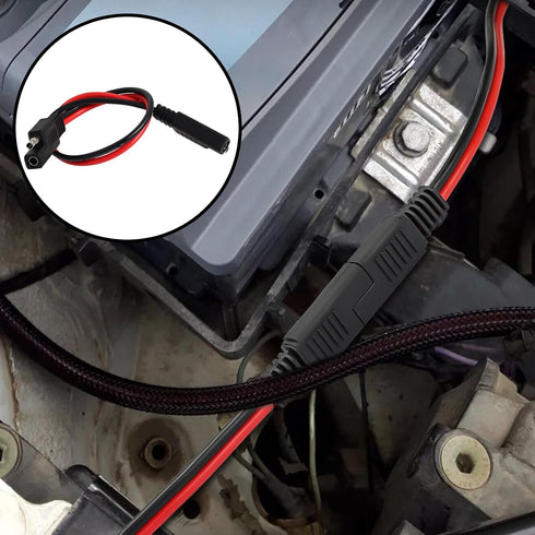 Wadoy 2 Pin Quick Disconnect Wire Harness SAE Connector 14 Gauge Heavy Duty Hight Capacity Battery Cable 10'' Leads(5 pack)...