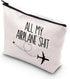 All My Airplane Sh*t Accessory Pouch Traveler Makeup Bag Charger Pouch Flight Attendant Cosmetic Bag (AIRPLANE)......