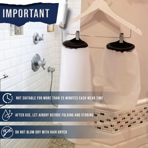 FIGHTECH PICC Line Shower Cover | Available in 3 Sizes | Reusable IV & PICC Line Sleeve | Waterproof Cast Cover for Elbow | PICC Line Covers for U...