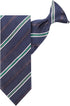 Jacob Alexander Men's Pre-Tied Executive Stripe Pattern Clip-On Neck Tie - Navy Green...