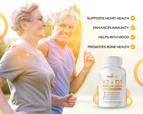 Vitamin D3 5000 IU with Vitamin K2 (MK7) Supplement - Premium Immune, Heart & Bone Health Capsules - Vitamin K2 D3 Complex with 5000 IU of Vitamin...