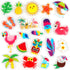 20 PCS Hawaiian Thick Gel Clings Summer Beach Window Gel Clings Decals Stickers for Kids Toddlers and Adults Home Airplane Classroom Nursery Hawai...