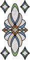 InHome NH2424: Blue Meridan Stained Glass Decal 17. 35 x 9 inches...