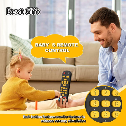 Baby TV Remote Control Toy with Light and Sounds, Kids Musical Early Education Learning Realistic Toddler Remote Toys for Preschool Infant Toddler...