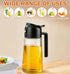 16oz Oil Sprayer for Cooking - 2 in 1 Spray & Pour Olive Oil Dispenser - 470ml Glass Spray Oil Bottle - Kitchen Gadgets...
