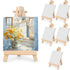 5 Inch Mini Canvas 2.8 Inch Mini Easel, 6 Pcs Small Painting Canvas with 6 Pcs Mini Easel, for Painting, Crafts, Photos etc...