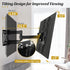 Full Motion TV Mount with Height Adjustment, TV Wall Mount Most 26-65 Inch Flat and Curved TV, Wall Mount TV Bracket Swivel Tilt Extension Levelin...
