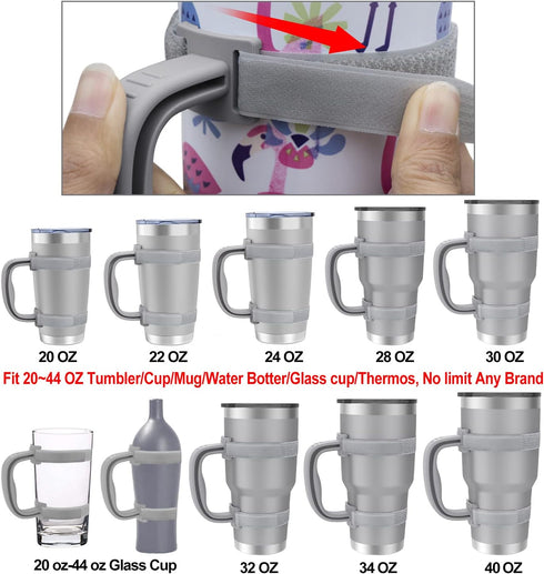 yoelike - 5 Colors - New Upgrade Adjustable Handle Fit for 20 Oz to 40 Oz of YETI, RTIC, Ozark Trail, Simple-Moden, Beast, SUNWILL, ALOUFEA, All B...