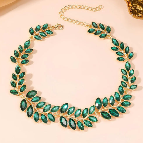 Women Rhinestones Vintage Choker Necklace Fashionable Legant Collarbone Chain Wedding Bridesmaid Girls Outdoor Party...