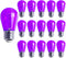 S14 Purple Replacement Light Bulbs 2W LED Edison Light Bulb Plastic Shatterproof Waterproof Decorative Purple Filament Halloween Bulbs E26 Base fo...