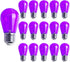 S14 Purple Replacement Light Bulbs 2W LED Edison Light Bulb Plastic Shatterproof Waterproof Decorative Purple Filament Halloween Bulbs E26 Base fo...