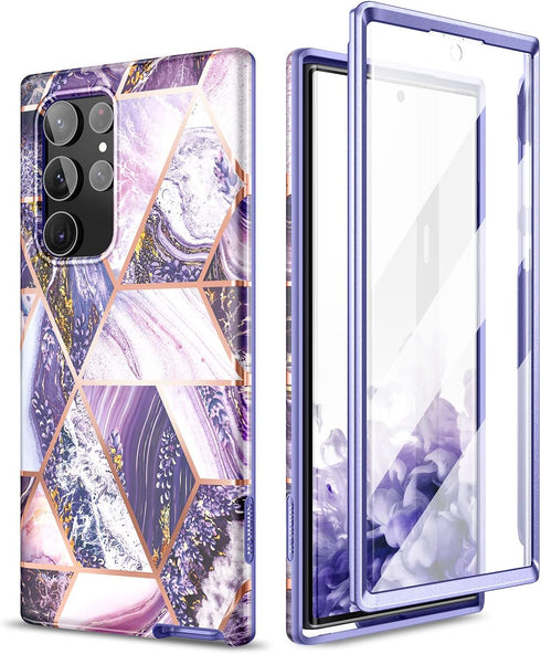 SURITCH for Samsung Galaxy S22 Ultra Case, Built-in Screen Protector for S22 Ultra 5G Case Full Body Protection Shockproof Rugged Bumper Phone Pro...