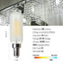 Frosted Light Bulbs E12 LED Bulb 40W Daylight White 4000K, Chandelier Light Bulb Frosted, E12 Candelabra Light Bulb 40 Watt Equivalent T6 Tubular ...