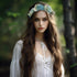 Vivivalue Fairy Flower Crown Blue Floral Headband Elf Headpiece for Women Girls Princess Wedding Bridal Shower Photo Prop Cosplay Renaissance...