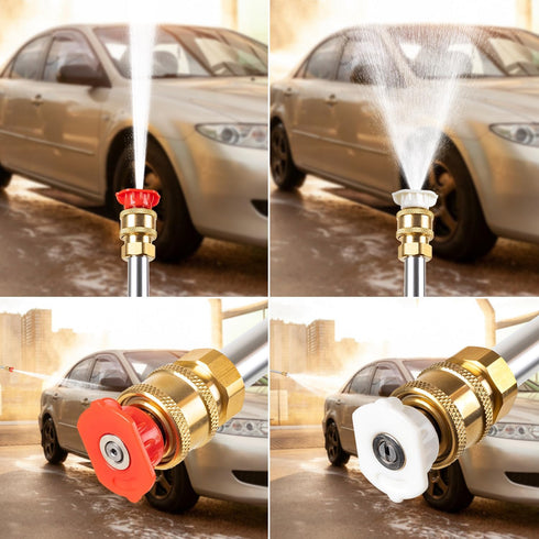 High-Pressure Jet Nozzle Power Washer for Garden Hose, High Pressure Hose Nozzle, Sprayer with 2 Metal Nozzles, Washer Wand Watering Sprayer for C...