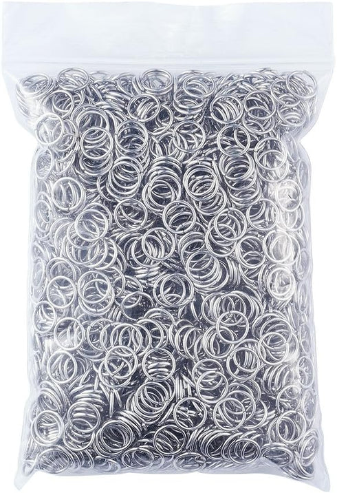 Kissitty 2000pcs 8mm Stainless Steel Open Jump Rings Connectors 0.9mm Thick Chainmail Making Jewelry Findings 20 Gauge...
