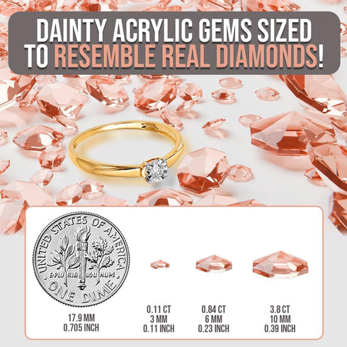 Luxury Rose Gold Party Decorations; Sparkling Confetti, Table Decor & Vase Filler for Elegant Wedding Centerpiece Arrangements...