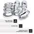 White Knight 1/2"-20 Thread Lug Nuts for Aftermarket or Factory Wheels - 4 Chrome Lug Nuts - ET Bulge Seating - Carbon Steel for Durable Construct...