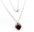 Uloveido Fashion Love Heart Crystal Pendant Valentines Birthday Necklace Silver Color N437...