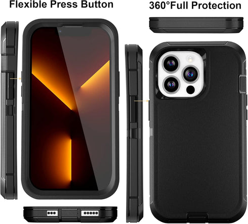Case for iPhone 13 Pro Max Case 6.7" with 2 Screen Protector, Full Body Heavy Duty Military Grade Cover, Shockproof/Drop Proof Protection Phone Ca...
