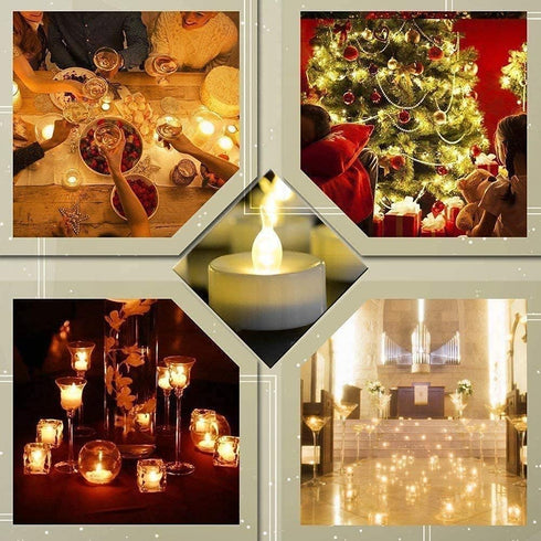 LED Tea Light flameless Candles: 24PACK with Remote Control Candle,Long Lasting 300+Hours,Battery Operated LED Tealights for Home Decoration Seaso...