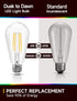 Dusk to Dawn Light Bulbs, Outdoor Light Bulbs, ST64 6W Equivalent 60W, 2700K Soft White, 600LM LED Outdoor Lighting, E26 Base, Photocell Sensor, A...